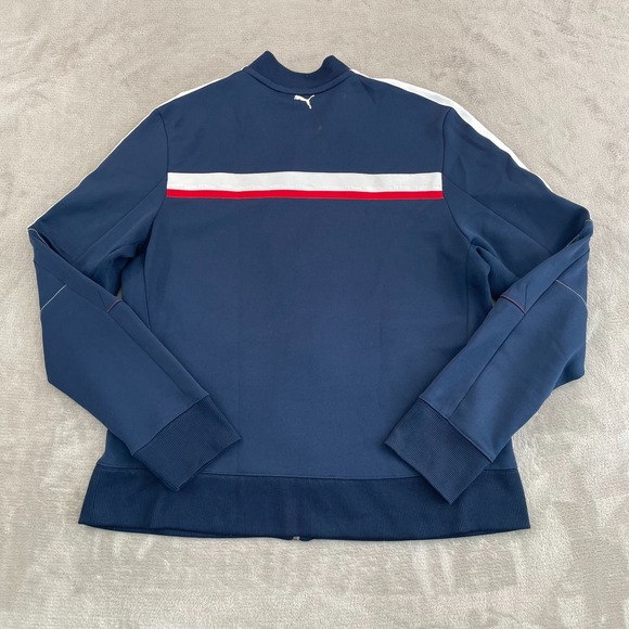 BMW Motorsport Puma Track Jacket Men‎ Large Navy Multi Striped Sauber F1 Team - Picture 8 of 12